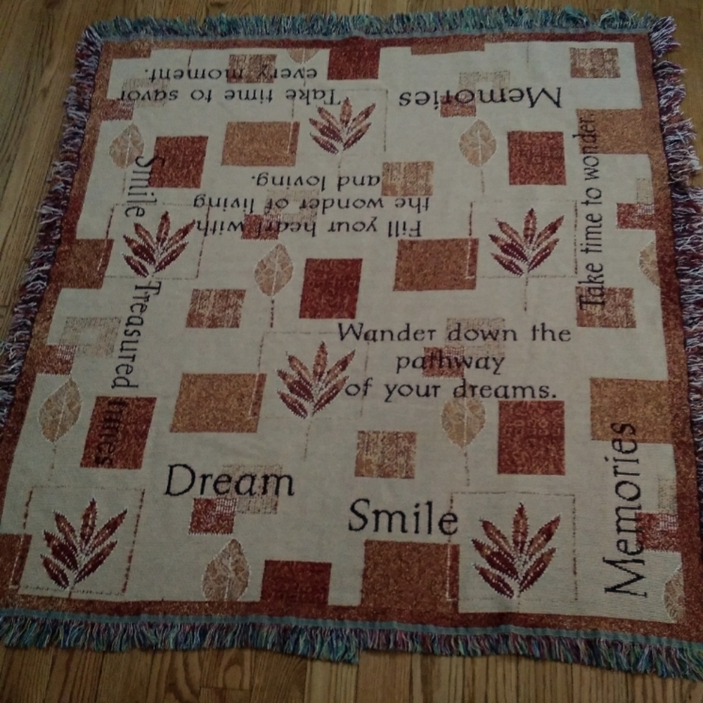 CLEARANCE Autumn Lightweight Fringed Throw Blanket